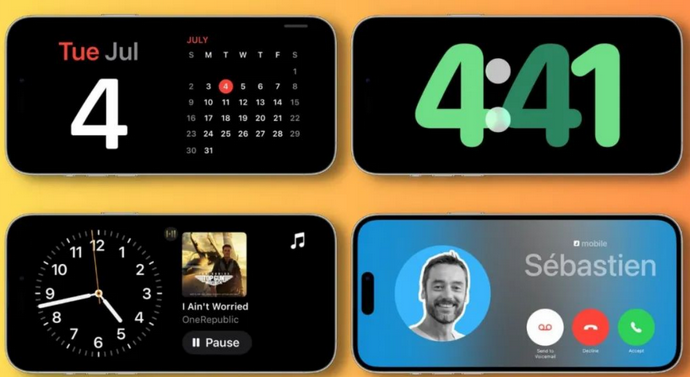 温江苹果手机维修分享iOS17横屏充电待机显示有什么好处 