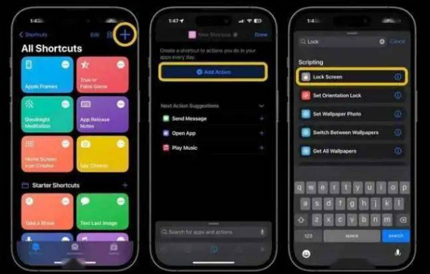 温江苹果14锁屏维修店分享iPhone14升级iOS16.4后如何创建锁屏快捷方式 